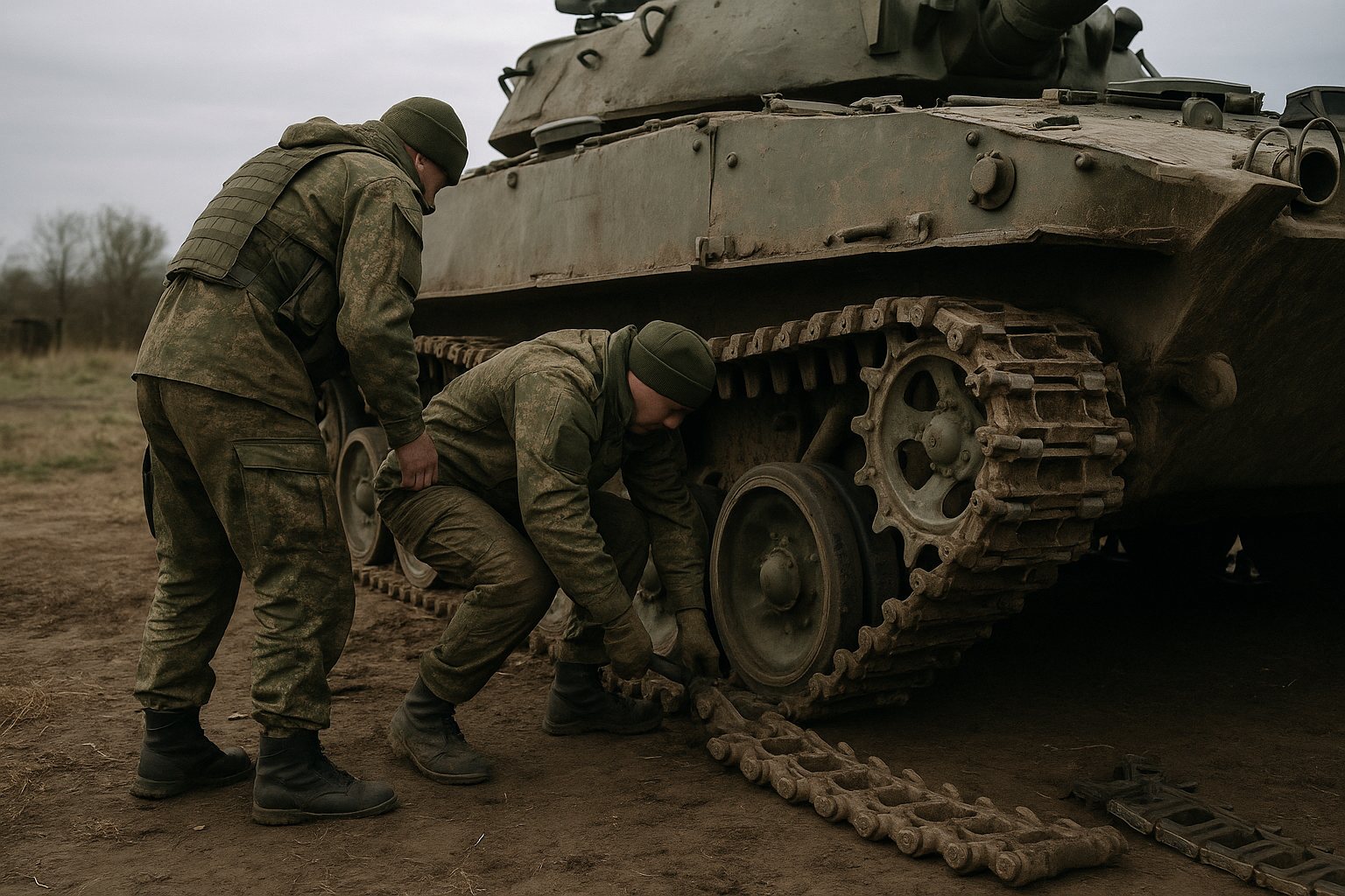 Ремонт гусениц бронетехники